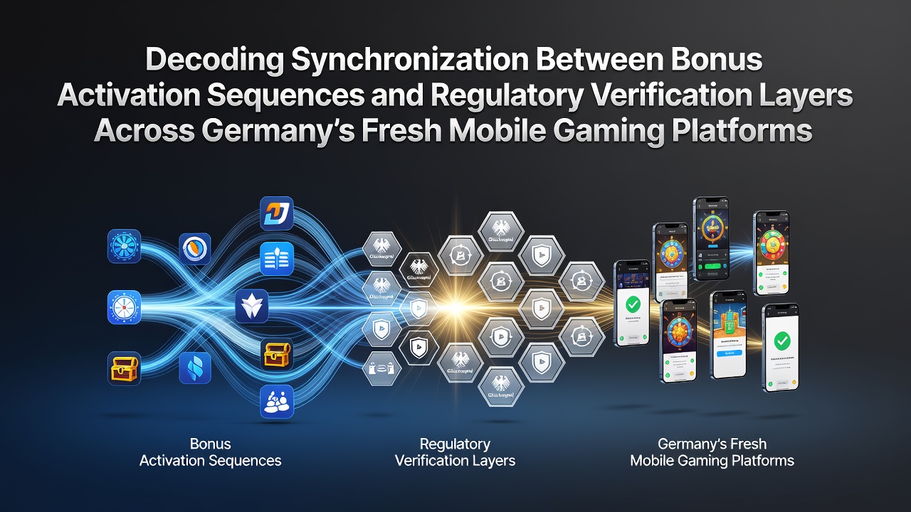 Diagramm zur Synchronisation von Bonus-Aktivierungssequenzen und regulatorischen Verifizierungsschichten auf mobilen Gaming-Plattformen in Deutschland