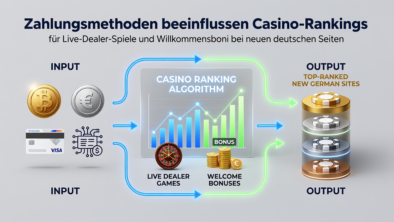 Übersicht über gängige Zahlungsmethoden in deutschen Online-Casinos mit Fokus auf Live-Dealer und Boni