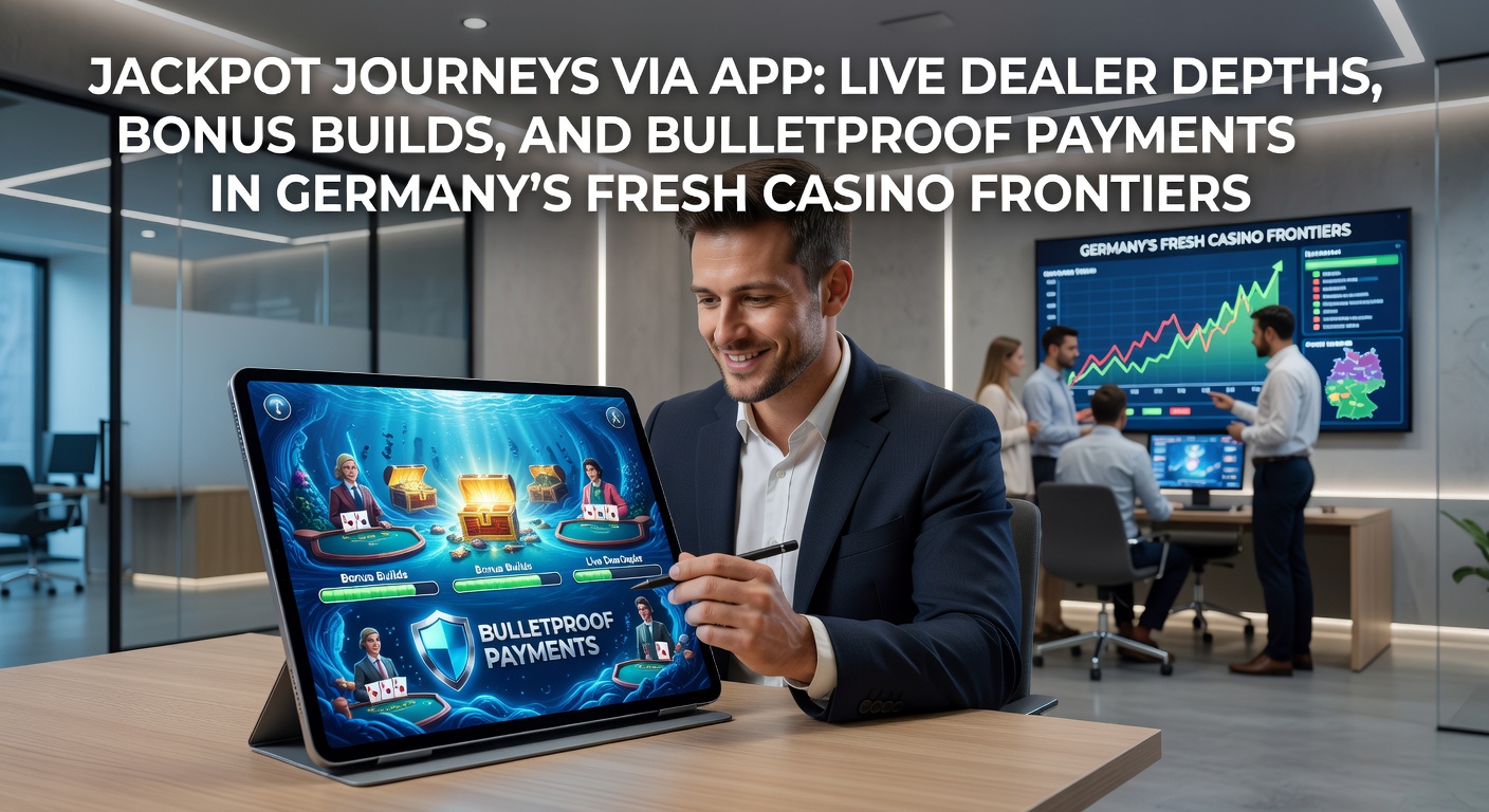 Smartphone-App mit leuchtenden Jackpot-Symbolen und Live-Dealer-Tischen in einem modernen deutschen Online-Casino