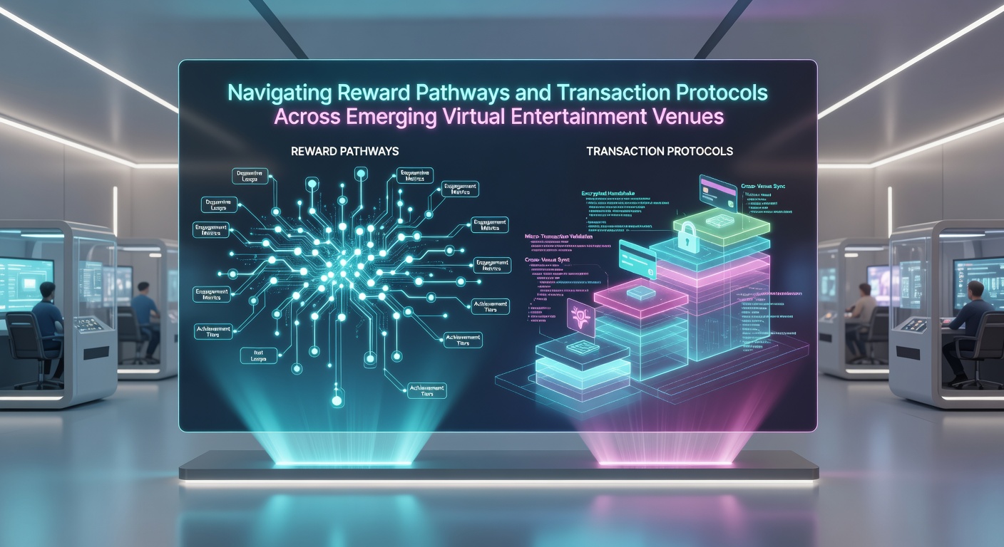 Illustration von Transaktionsprotokollen und Belohnungsflüssen über virtuelle Netzwerke